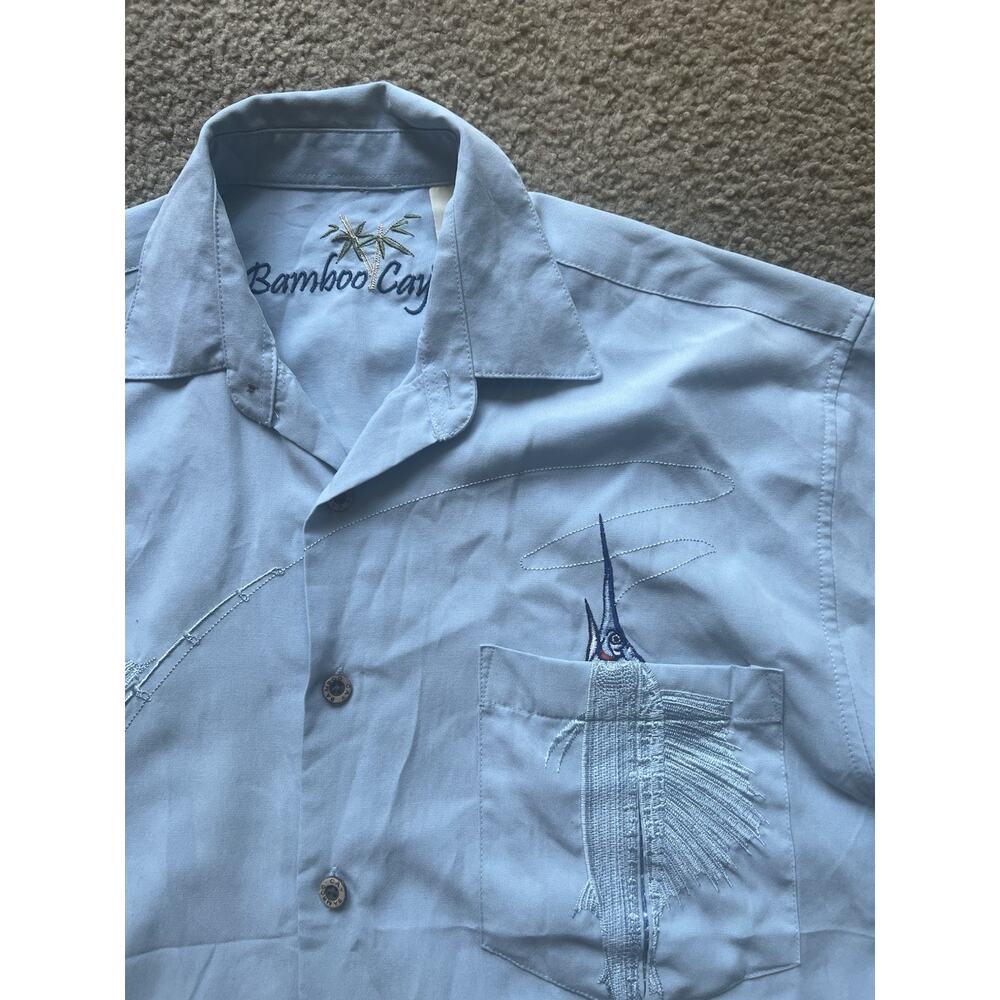 Bamboo Cay Shake The Hook Men’s S Short Sleeve Marlin Fishing Shirt